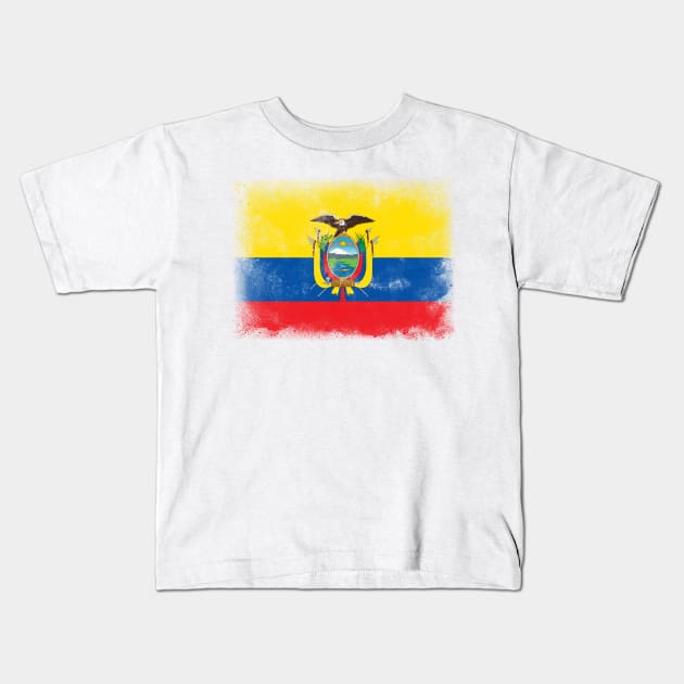 Ecuador Flag Kids T-Shirt by psychoshadow